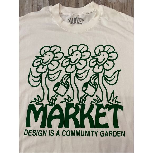 Chinatown Market Design is a Community Garden Flower Shirt Men’s Sz XXL - Picture 2 of 4